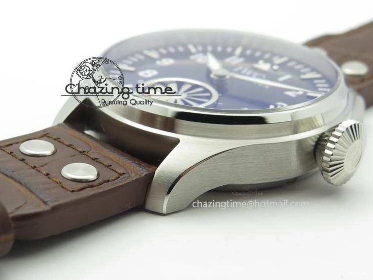 MIROTIME 0423 Reliable Big Pilot “Markus Buhler” IW5003 Turbine V6F Best Edition Blue Dial On Leather Strap A 7324